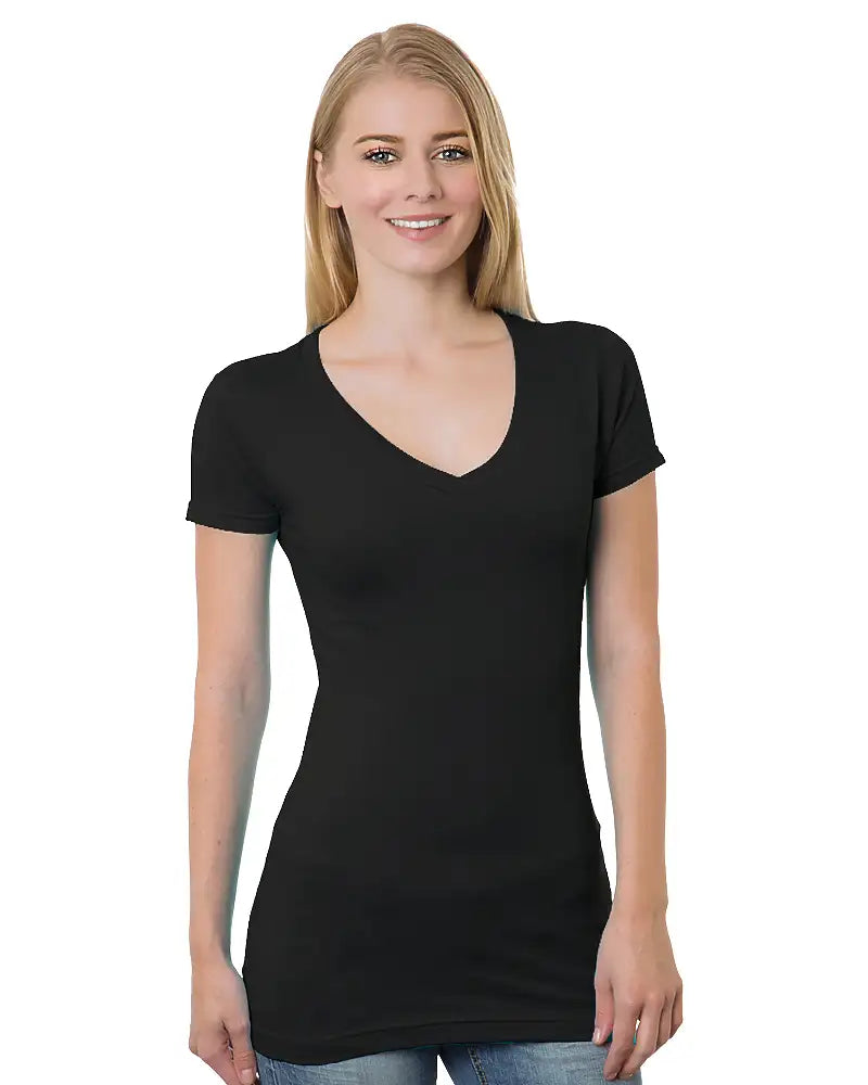 JUNIOR FINE JERSEY V-NECK