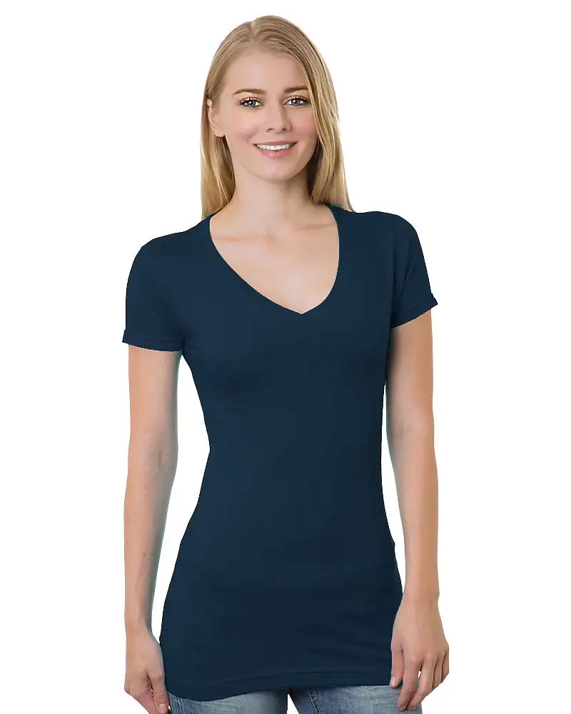 JUNIOR FINE JERSEY V-NECK