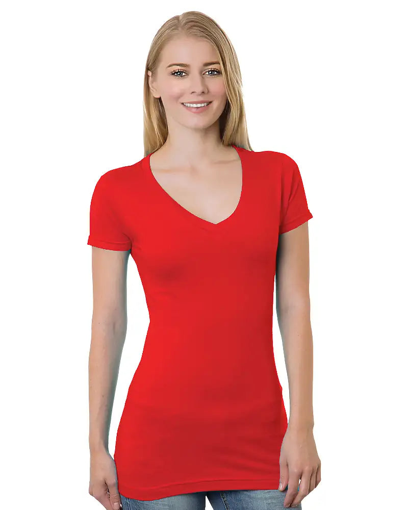 JUNIOR FINE JERSEY V-NECK