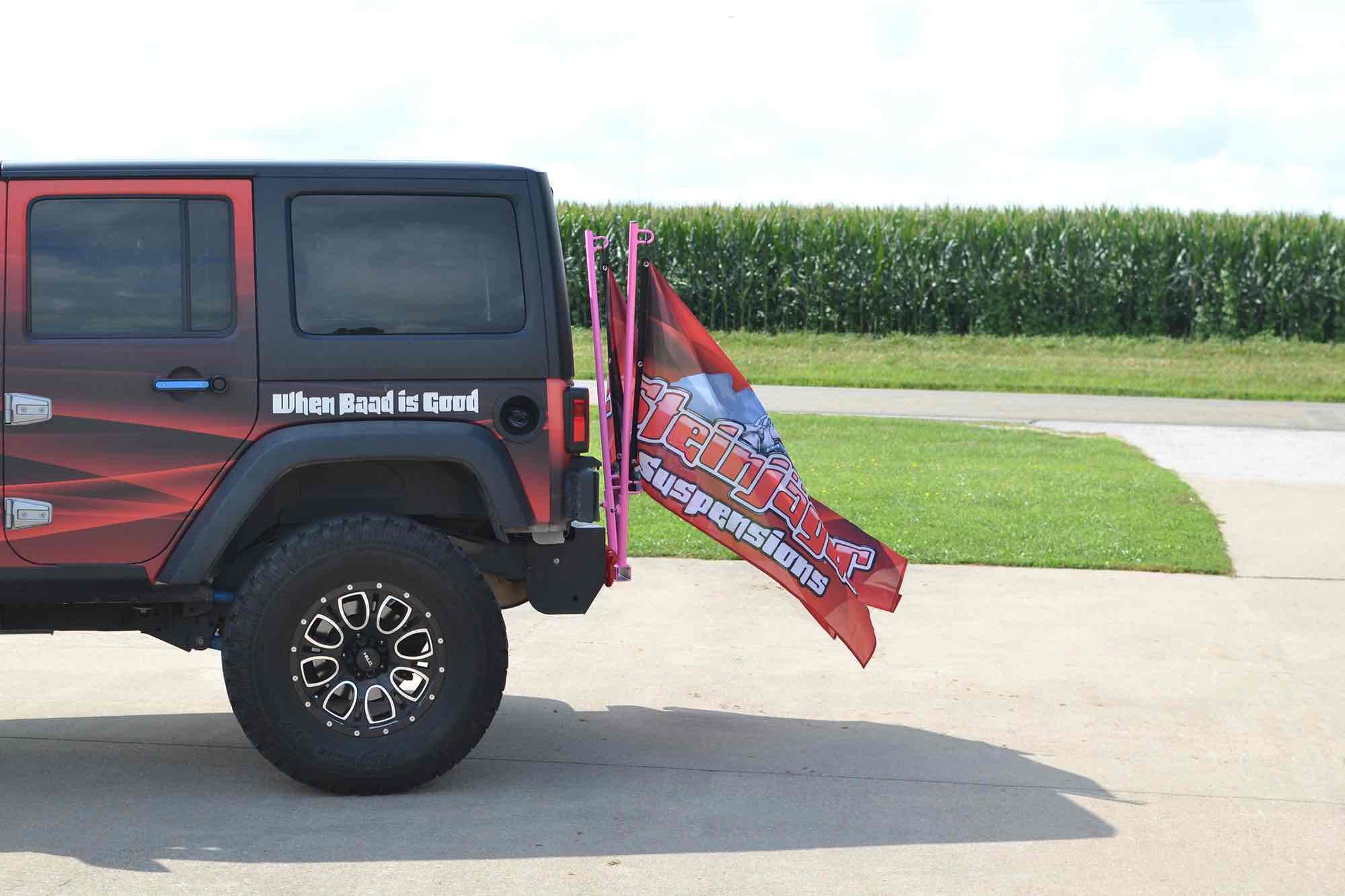 HITCH MOUNTED DUAL FLAG HOLDER KIT