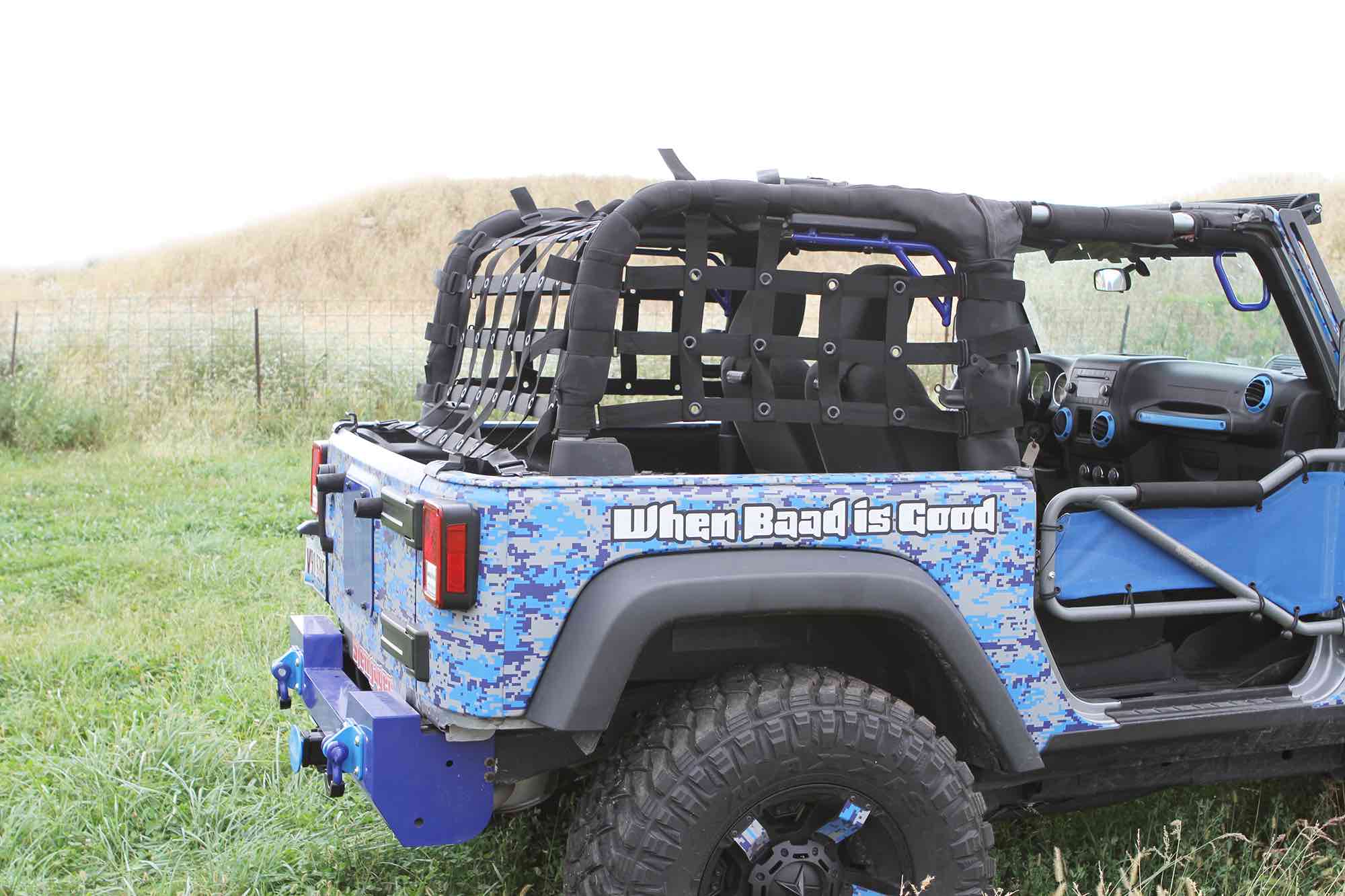 TOP PREMIUM CARGO NET FOR JEEP WRANGLER JK