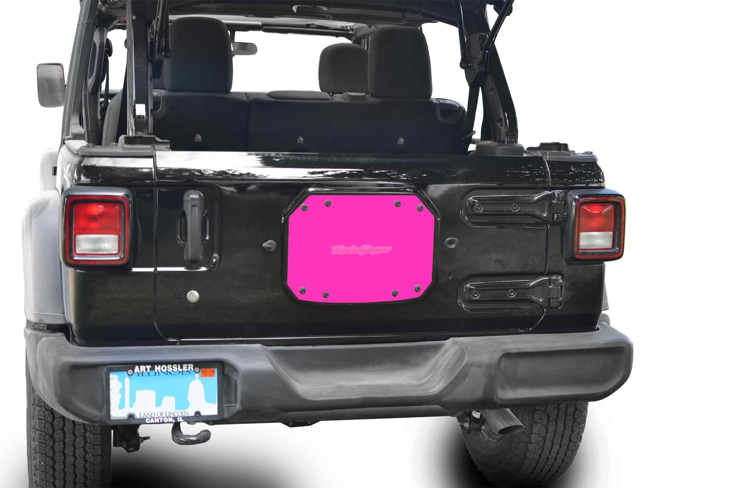 SPARE TIRE CARRIER DELETE PLATE, JEEP JL