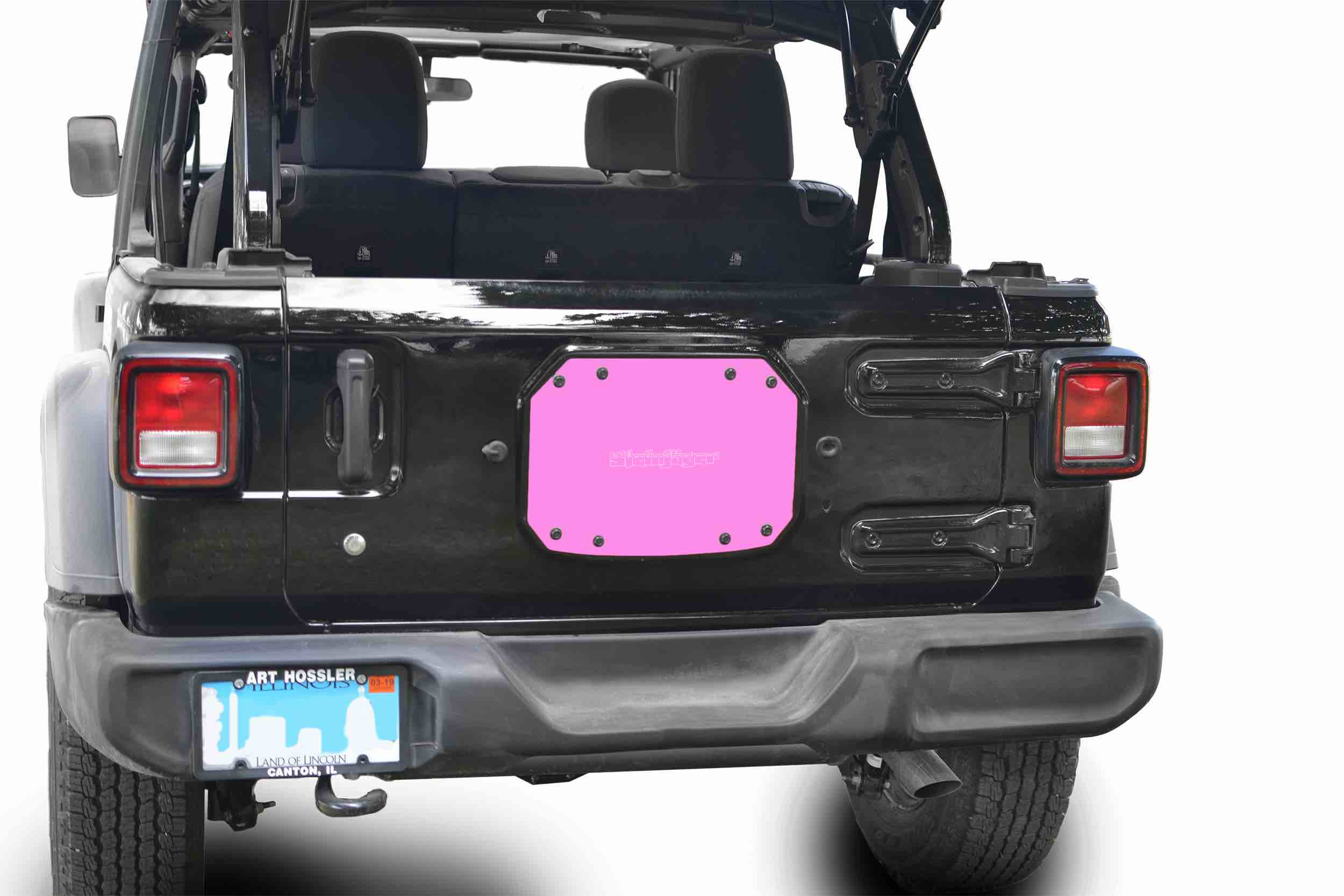 SPARE TIRE CARRIER DELETE PLATE, JEEP JL