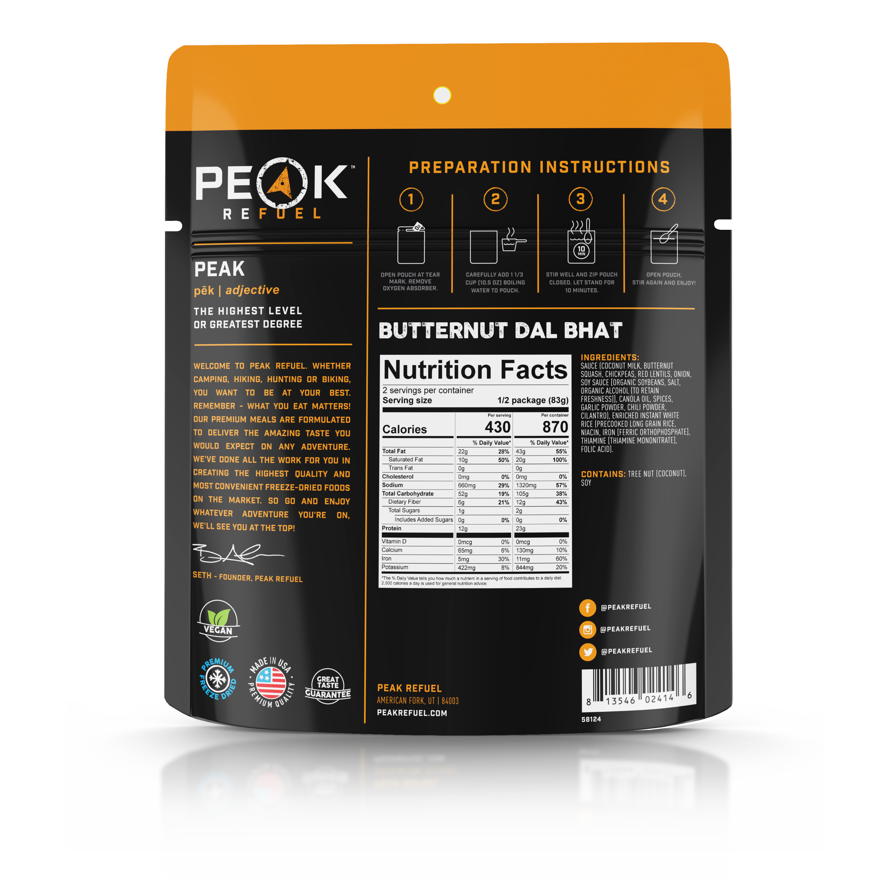 Butternut Dal Bhat (v)