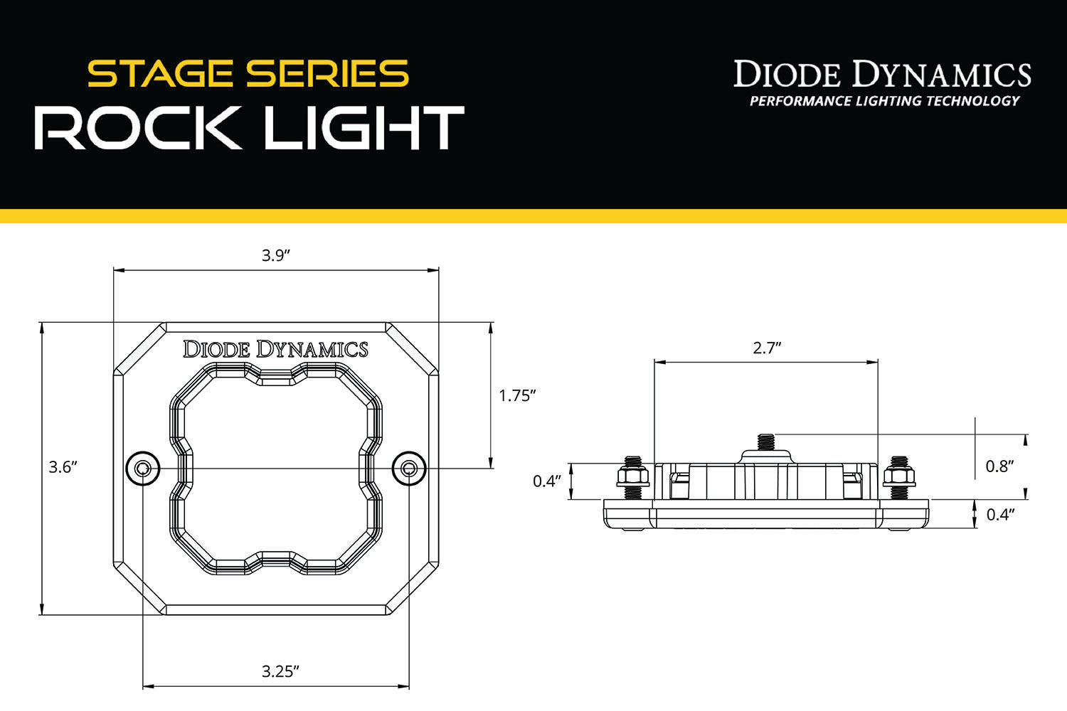 Stage Series Rock Light Flush Mount Kit (one)