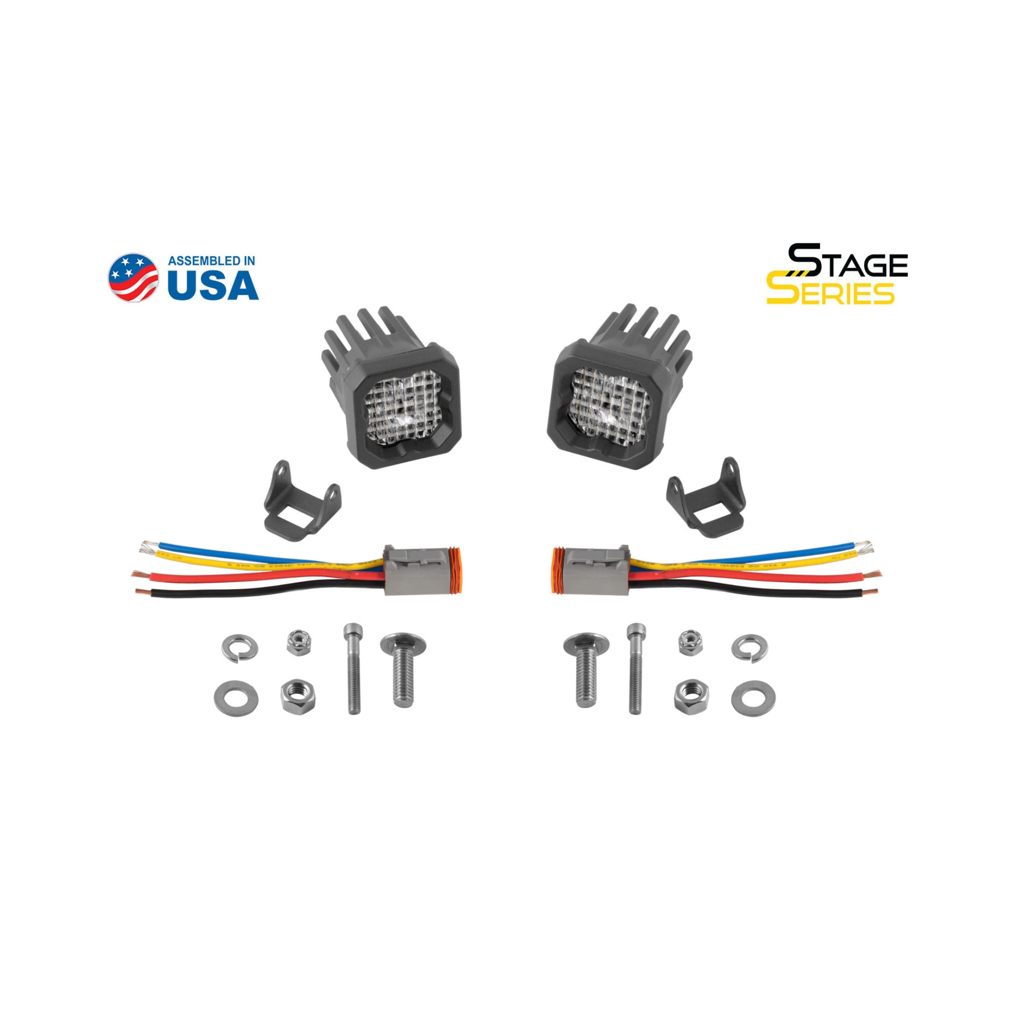 Stage Series C1R White Flood Standard LED Pod (pair)