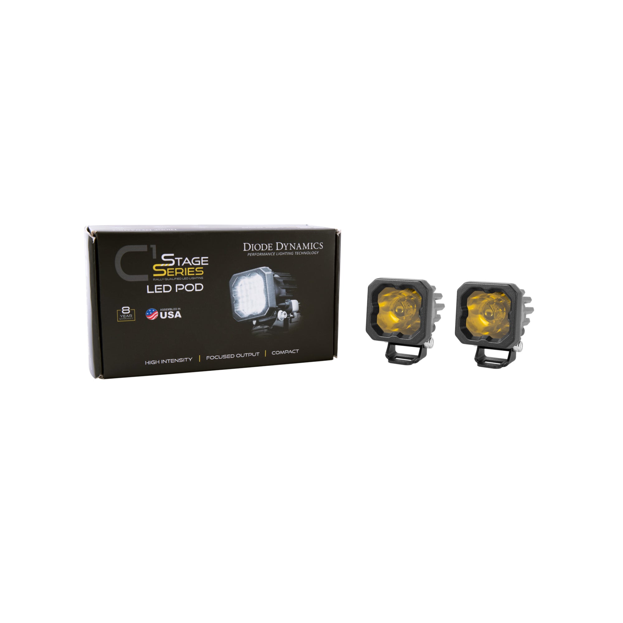 SSC1 Yellow Sport Standard LED Pod (pair)