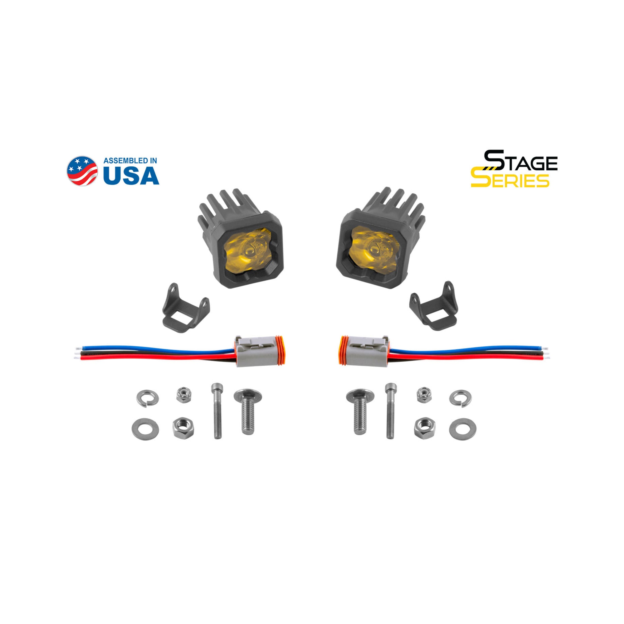 SSC1 Yellow Sport Standard LED Pod (pair)