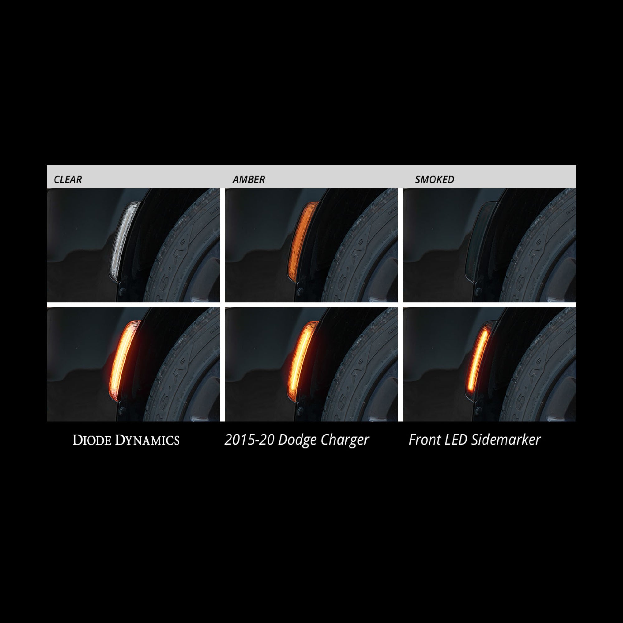 LED Sidemarkers for 2015-2023 Dodge Charger (set)