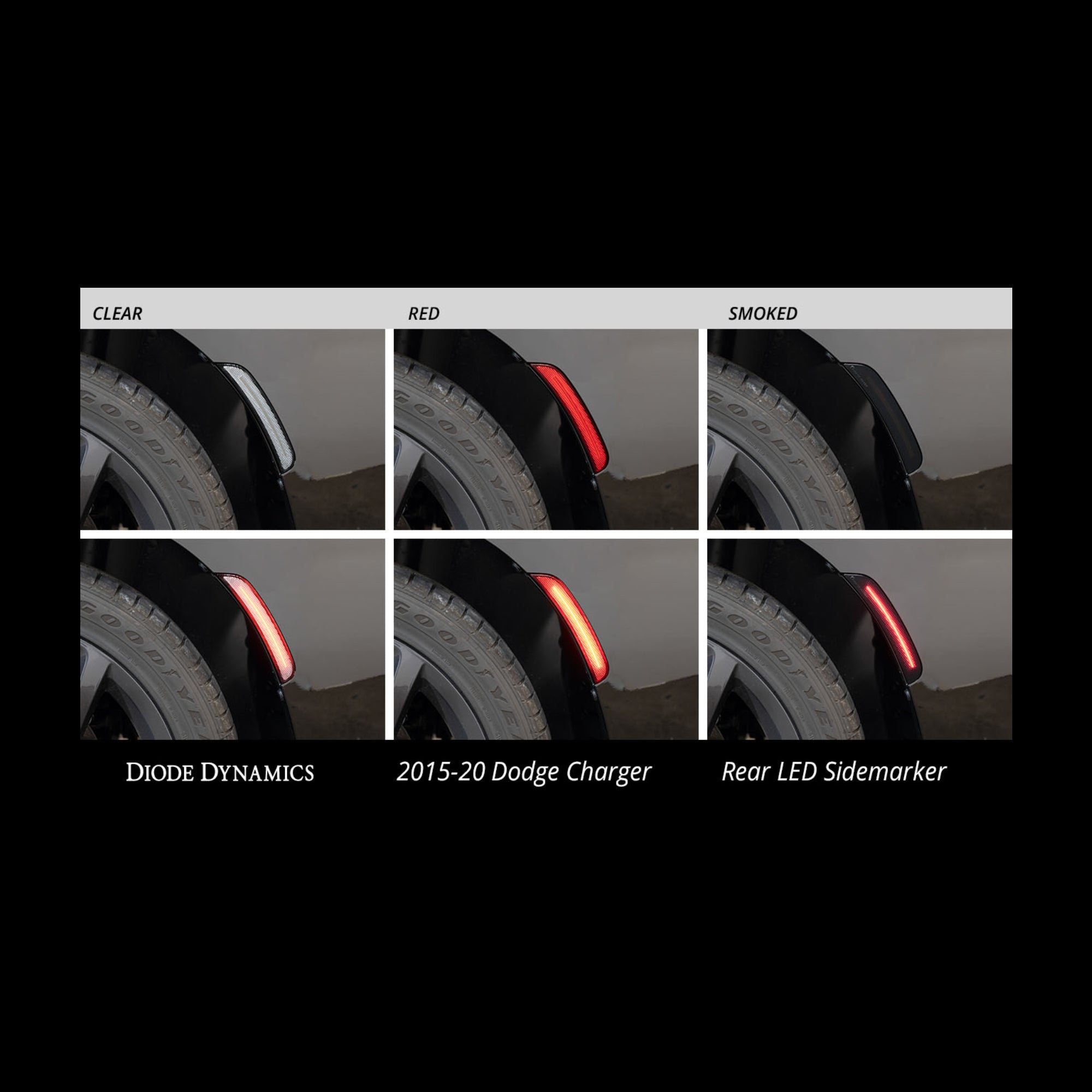 LED Sidemarkers for 2015-2023 Dodge Charger (set)