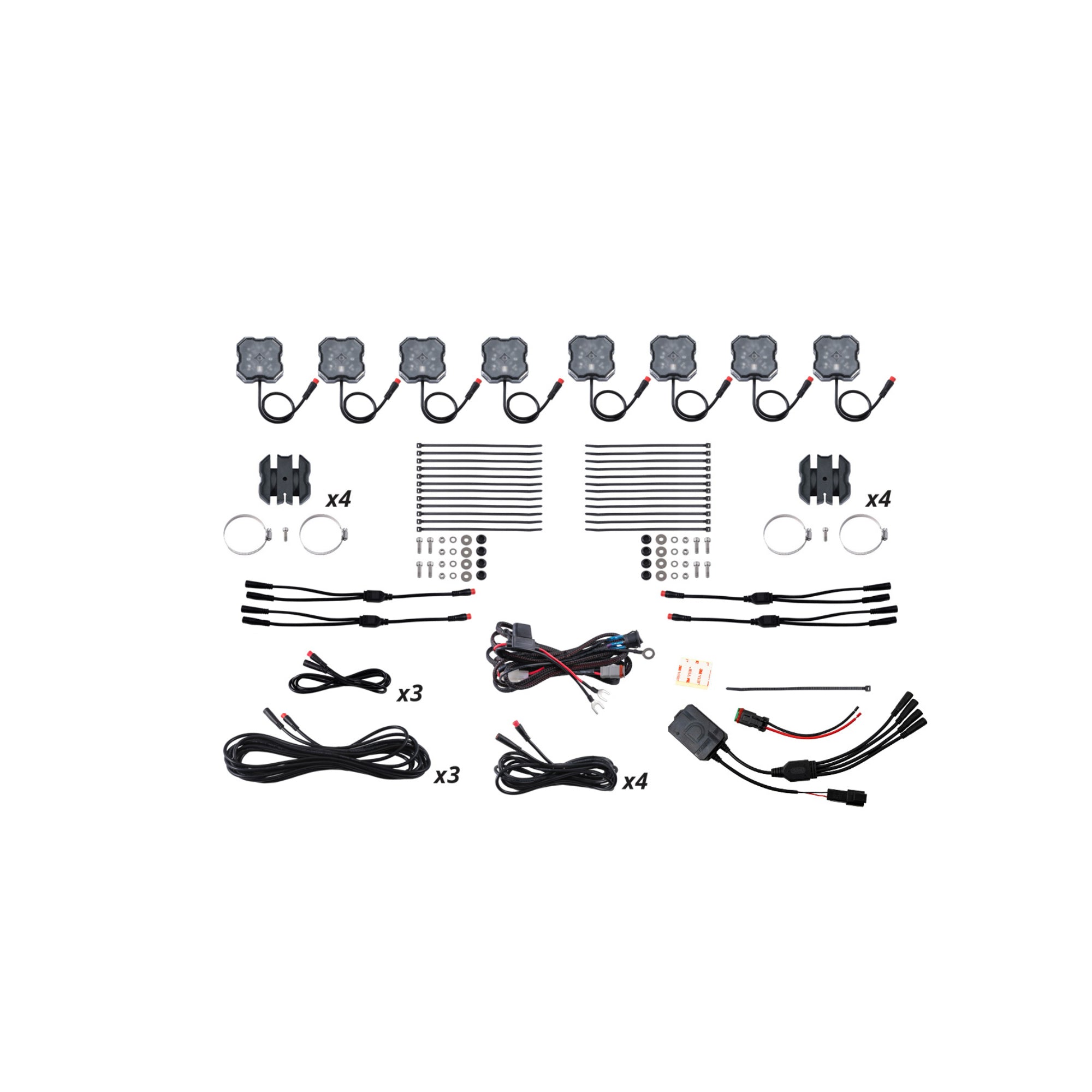 Stage Series Universal Rock Light SXS Installer Kit (8-pack)