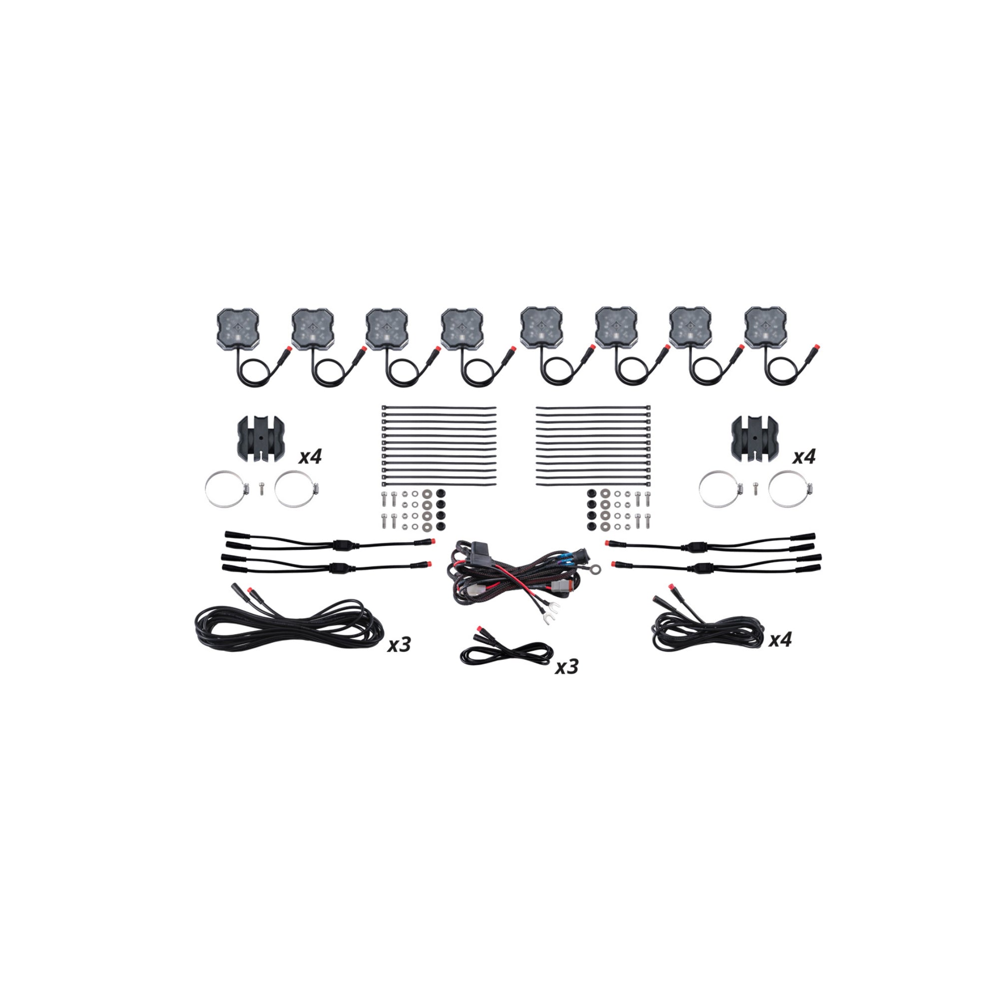 Stage Series Universal Rock Light SXS Installer Kit (8-pack)