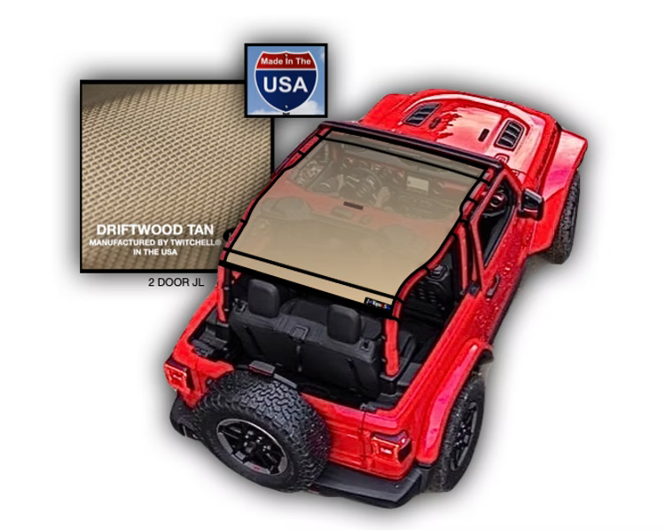 Jeep Wrangler JL 2D Sun Shade (2018 - 2023) Models