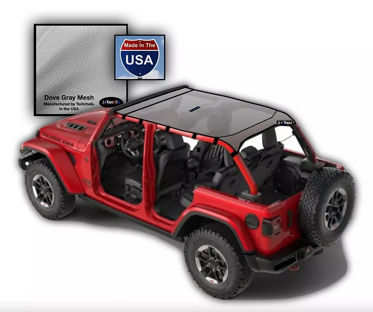 Jeep Wrangler JLU Sunshade JTopsUSA