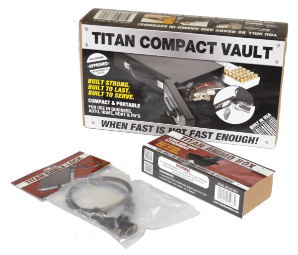 Titan Compact Gun Safe Bundle "Quick Access Vehicle Handgun Safe"